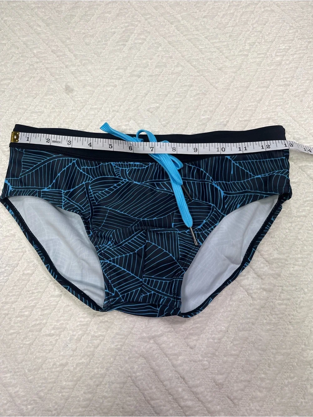 UXH Men's Swim Briefs in Black and Blue Size Medium